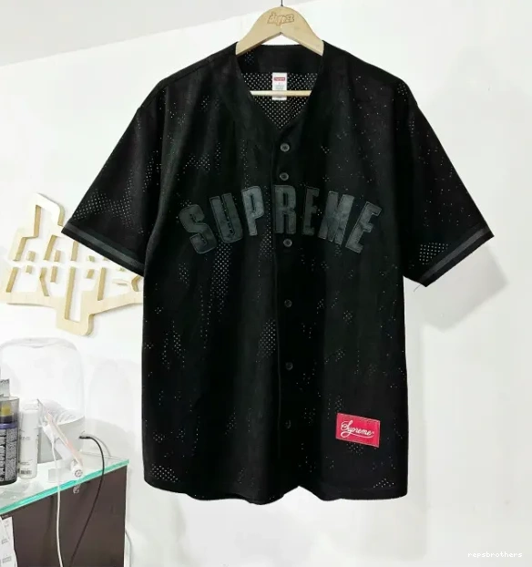 mesh BASEBALL 24SS JERSEY short sleeved MESH ULTRASUDE suede baseball 0612